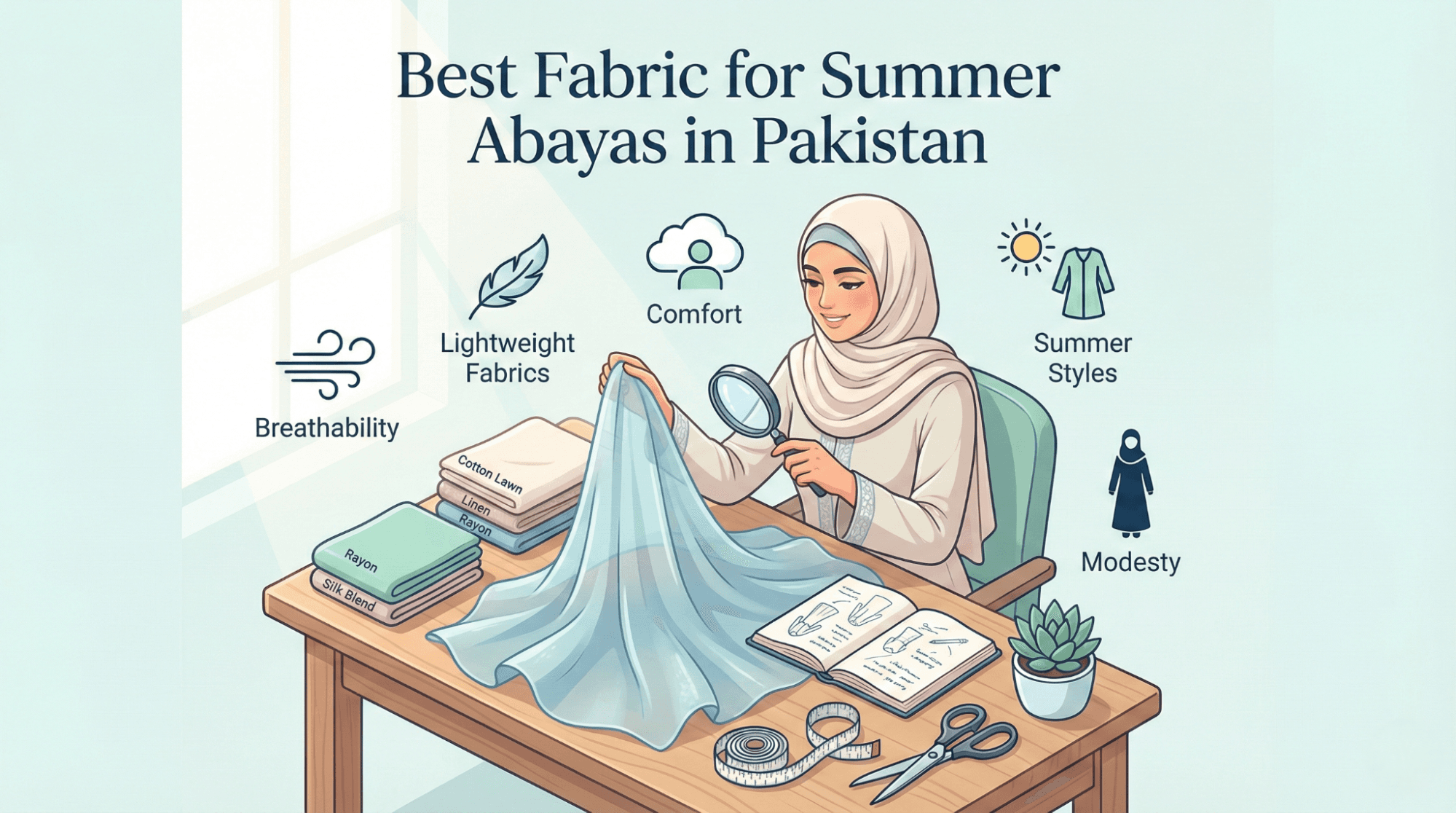 Best Fabric for Summer Abayas in Pakistan